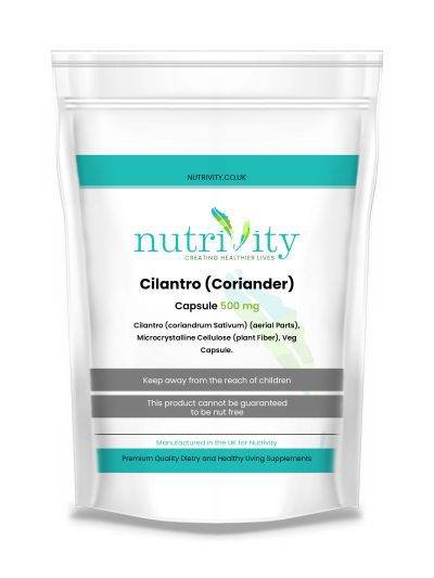 Cilantro/Coriander 500mg Veg Capsules Detox Digestion Oxidative