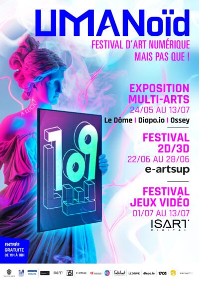 Exposition à Nice UMANoïd - Co organisaée par SH Lab Conseil Affiche d'UMANoïd, exposition gratuite à Nice