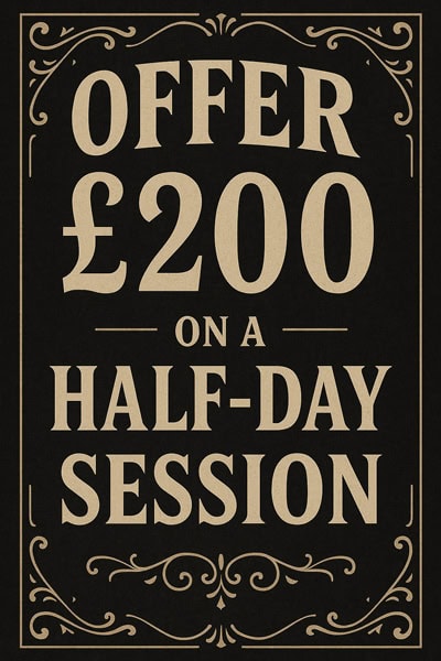 £200 offer on half-day tattoo sessions