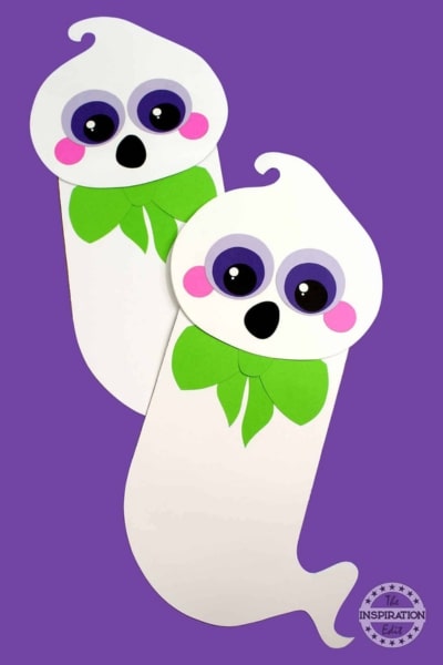 paper bag ghost puppet