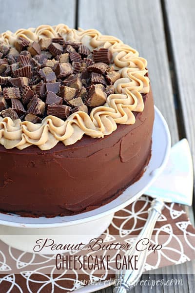 Epic Peanut Butter Cup Cheesecake Cake
