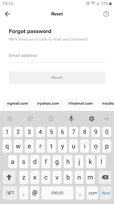 Forgot TikTok Password