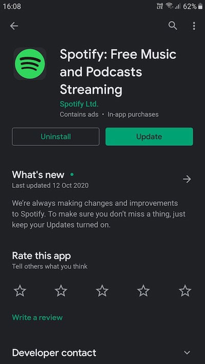 Update-the-Spotify-App
