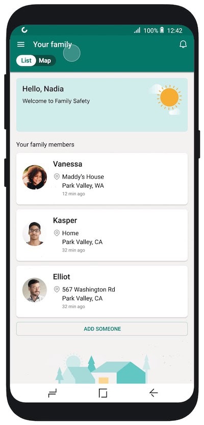 Family Safety Connect on Microsoft Fam­i­ly Safety App