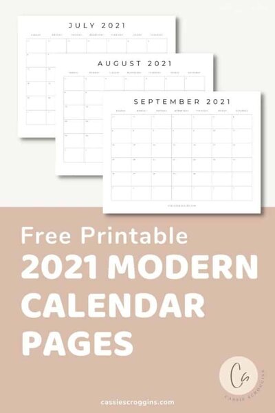 july - december 2021 free printable calendar pages