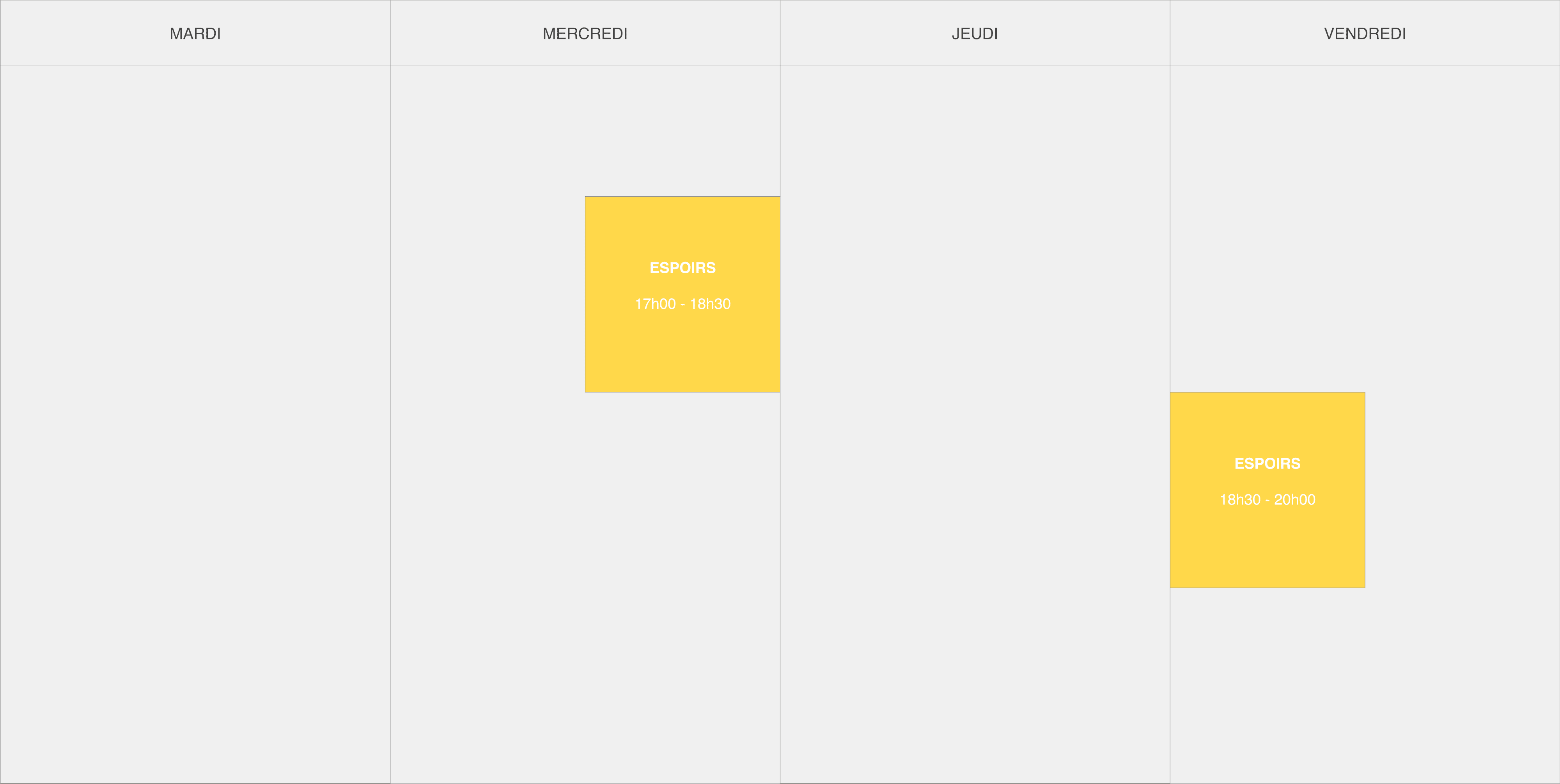 PLANNING - ESPOIRS 2025-2026