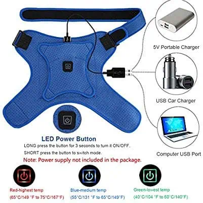 Ceinture lombaire chauffante électrique USB Olayinka Market pour soulagement des douleurs dorsales
