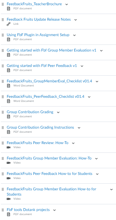 Example of the FeedbackFruits summary
