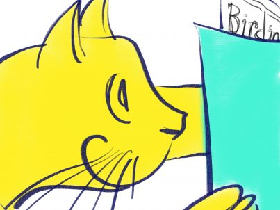 Cat reading Color Cat reading Color