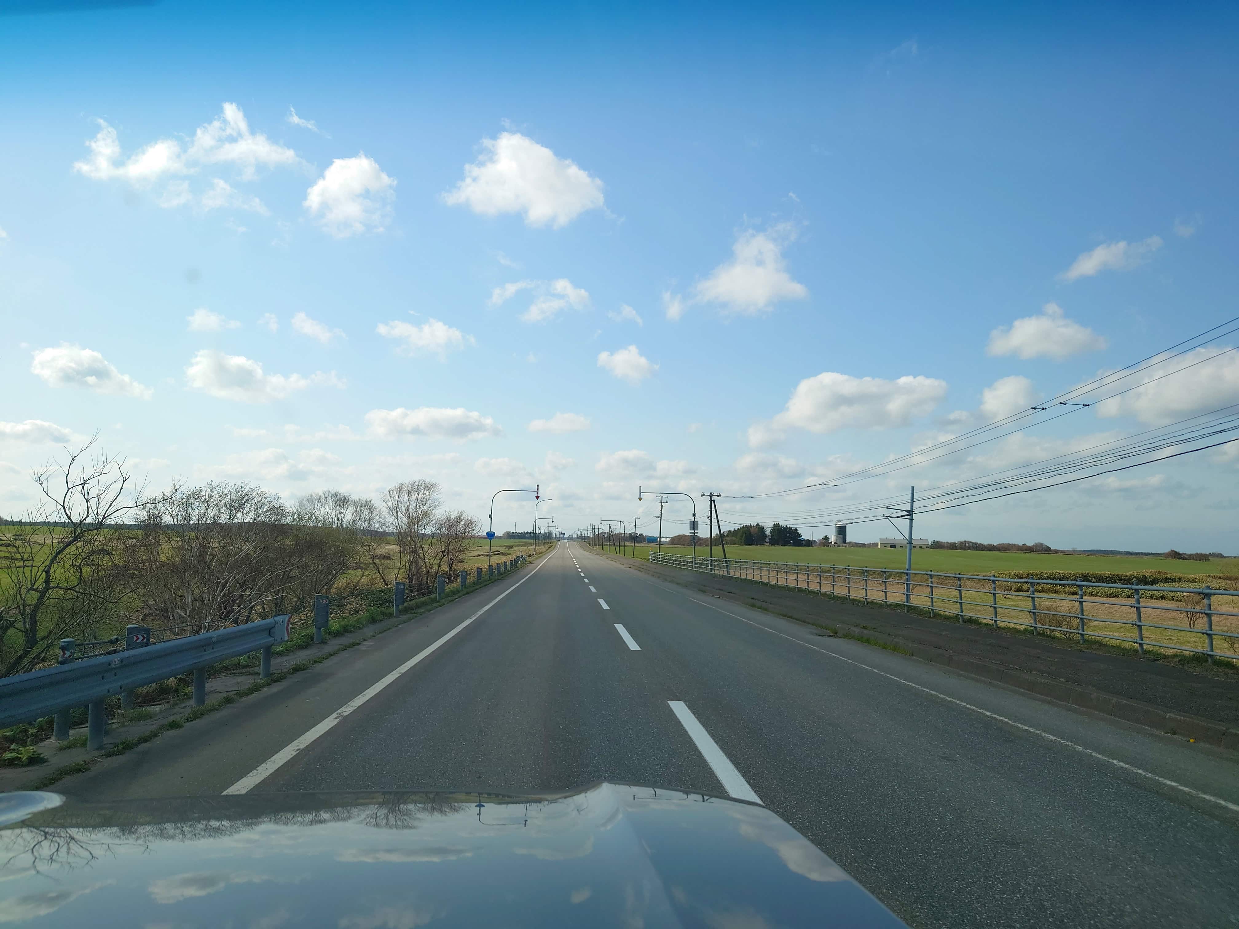 43.北海道の直線道路ドライブ
