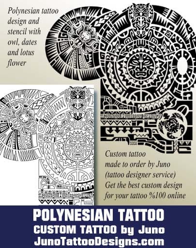polynesian marquesan tattoo design and stencil in the style of Dwayne The Rock Johnson tattoos