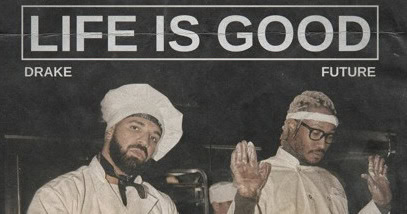 Two men in chef outfits with LED dancefloor background, promoting event lighting.