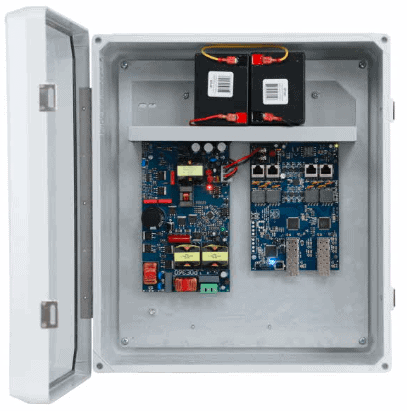 Altronix NetWaySP4BTWPX3 supports up to 90W per port (360W total power) for deploying the latest high-powered IP devices in remote locations. It is equipped with two (2) 1Gb SFP ports to transmit data at long distances and four (4) 802.3bt compliant Ethernet ports. NetWaySP4BTWPX3 accommodates single/multi-mode fiber or composite cable (fiber+copper) to simultaneously deliver power and data from NetWay Spectrum head-end media converters/injectors. Embedded LINQ Technology allows to monitor, control, and report power and diagnostics from anywhere.