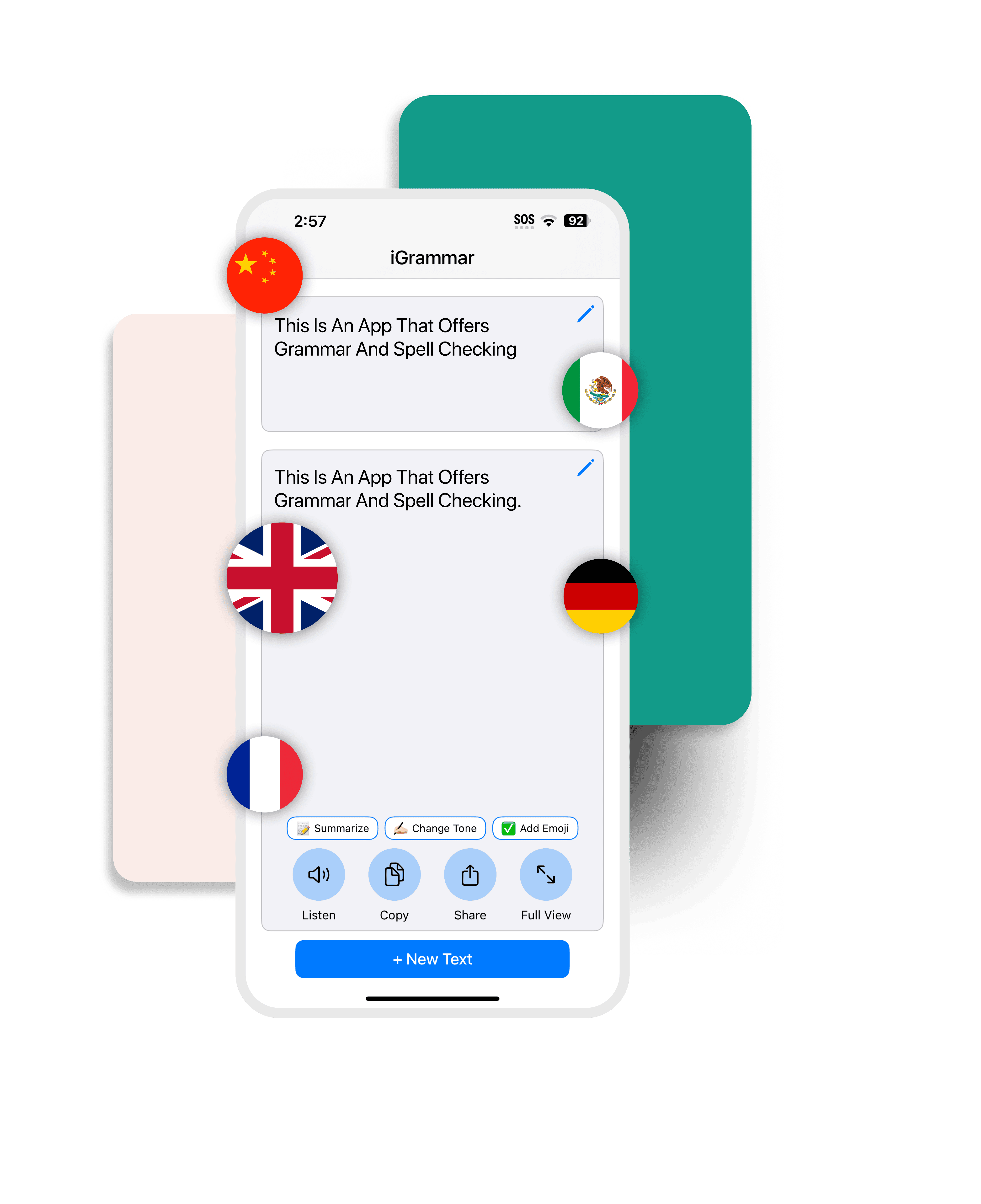 Free grammar checker app providing real-time grammar and translation suggestions, improving writing efficiency.