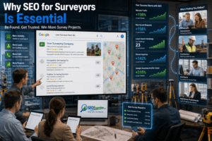 Surveying company receiving local land surveying inquiries through Google Search