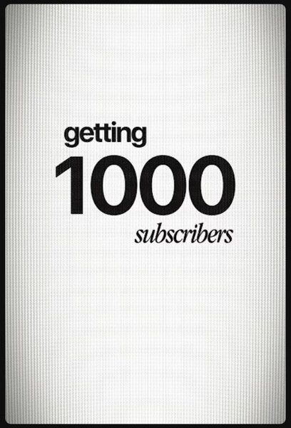 1000 subscribers example Shorts thumbnail
