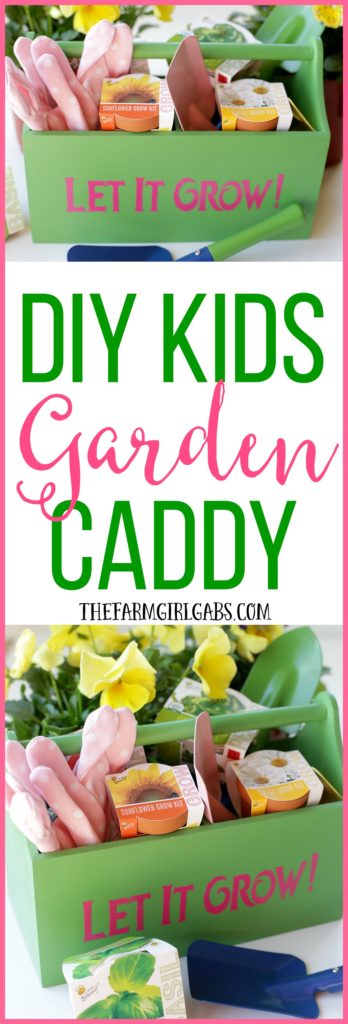 Your kids will really "dig" this DIY Kids Gardening Caddy. It's perfect for carrying their gardening tools. It makes a great gift idea.