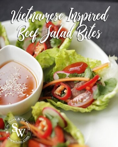 Vietnamese Inspired Beef sald bites, a naturally rich and healthy way to add some fun to your diet