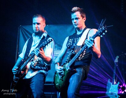 Pulse Guitarists James Brennaman and Jiggy Judy at Curtain Club in July of 2015