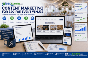 Content marketing strategy for SEO for event venues.