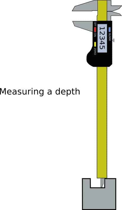 using the best digital calipers to measure a depth