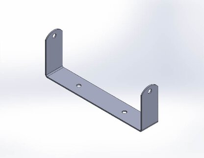 Metal bracket for TIR solenoid sprayer valves and control panels.