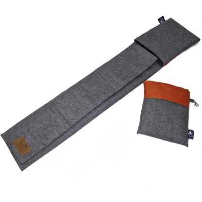 Reisedecke Grau/Orange M – Bild 3