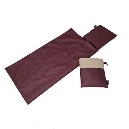 Reisedecke Bordeaux/Beige M – Bild 2