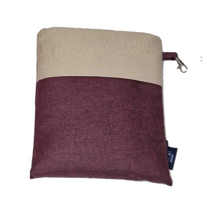 Reisedecke Bordeaux/Beige M – Bild 5