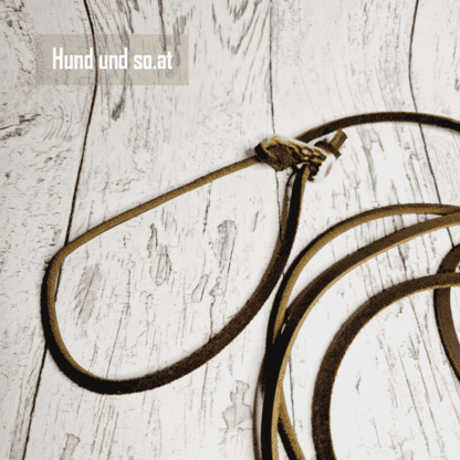 Leder Lautlos Retrieverleine Olive