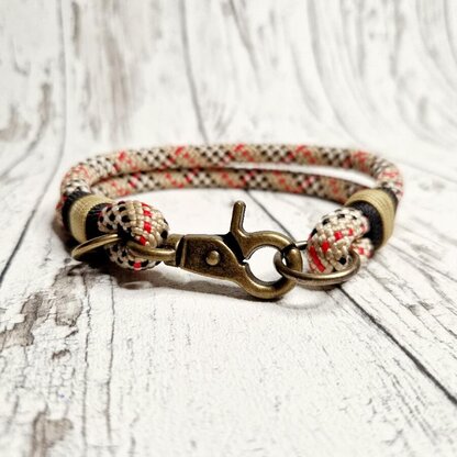 Hundehalsband Seil London Schwarz Gold 8mm