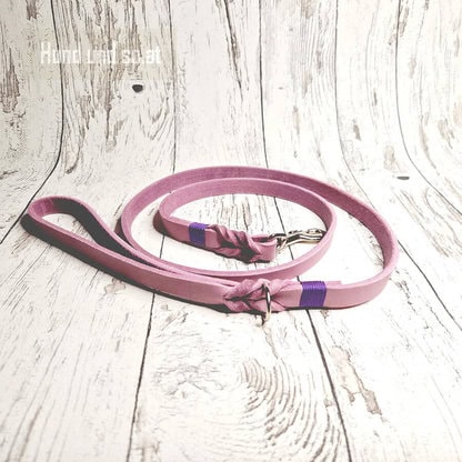 Hundeleine Leder Flieder Violett