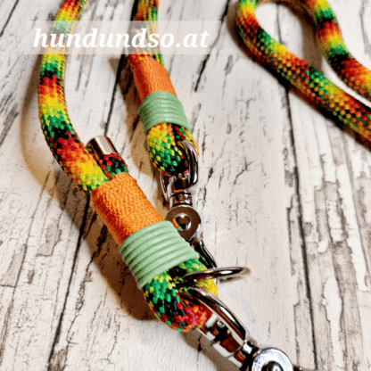 Hundeleine Seil Gummibear Grün Orange