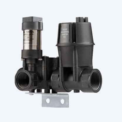 TIR solenoid sprayer valve with control panel for irrigation systems.