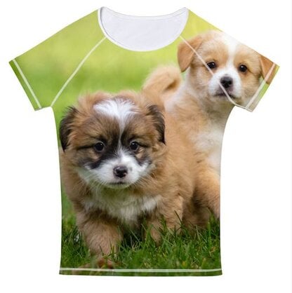 Shirt Raglan Welpen Größe L