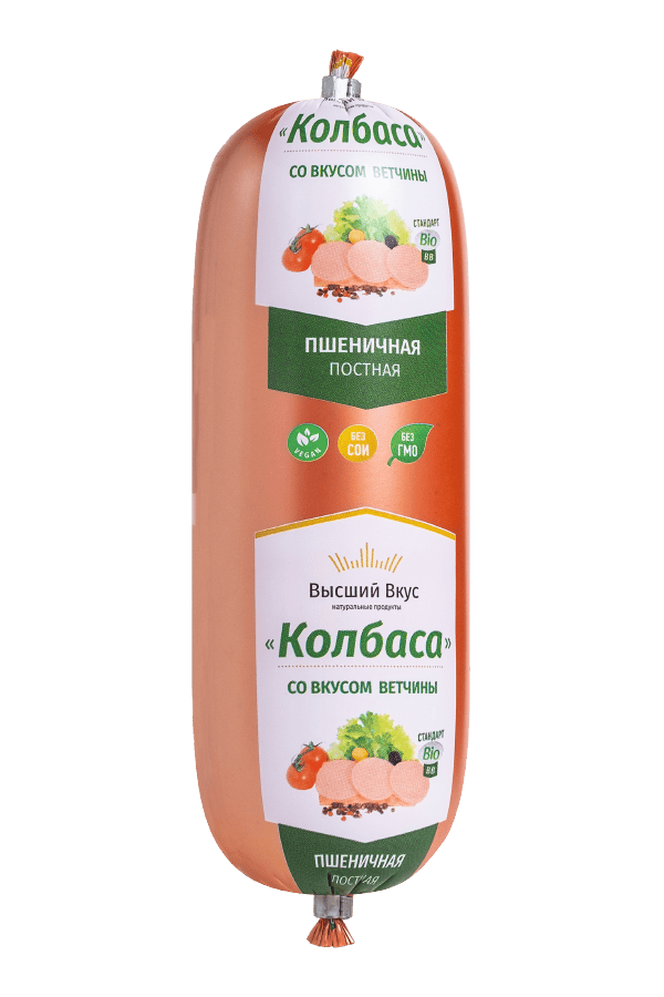 Колбаса пшеничная со вкусом ветчины ВВ 400 г
