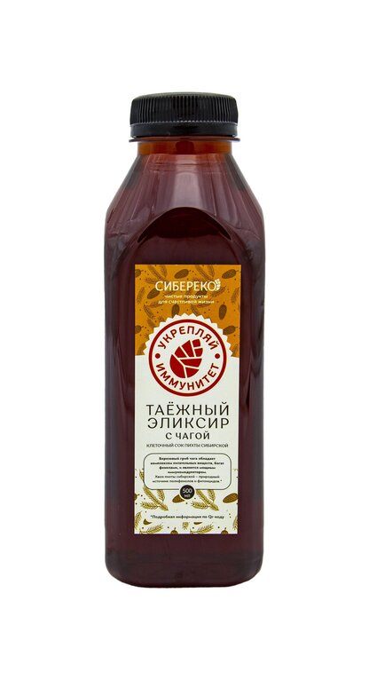 Таежный эликсир с чагой Sibereco 0,5 л