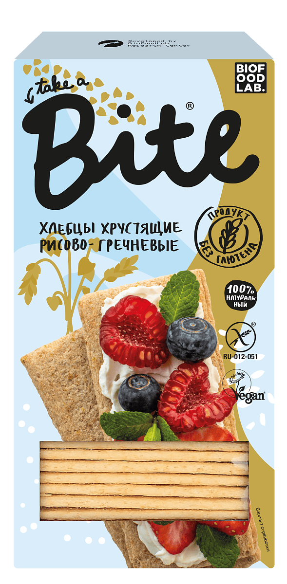 Хлебцы хрустящие рисово-гречневые Bite 150 г