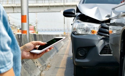 Woman in car accident
