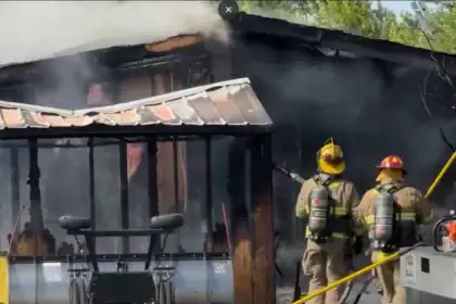 Pets rescued from Moscow house fire, 2 firefighters injured