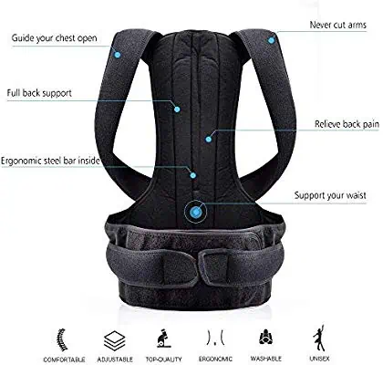 Correcteur de posture dos ergonomique ceinture redresse-dos