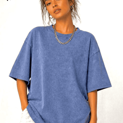 Acid Wash Drop Shoulder T-Shirt