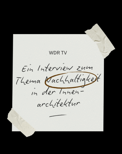 Lisa Prüßner-Schneider im live Interview zum Thema Nachhaltigkeit Innenarchitektur