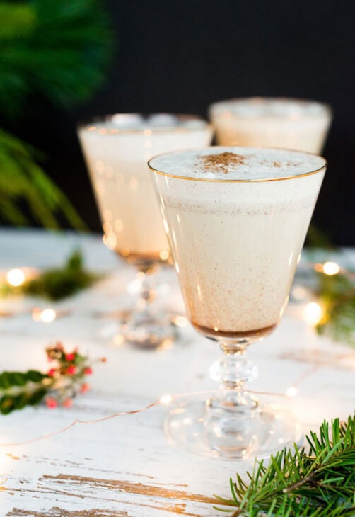 holiday eggnog cocktail