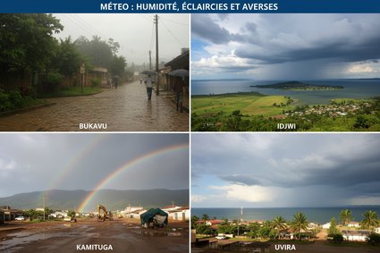Météo : humidité, éclaircies et averses à Bukavu, Idjwi, Kamituga, Uvira