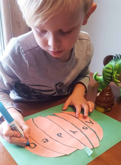 Preschool Name Activity Pumpkin Printable