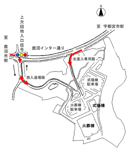 悠久の丘敷地内のレイアウト 悠久の丘敷地内