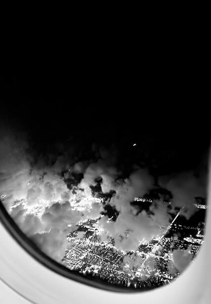 Spirit Airlines review: the lights of Miami from a Spirit Airbus 319