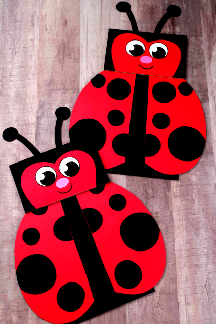 paper bag ladybug craft