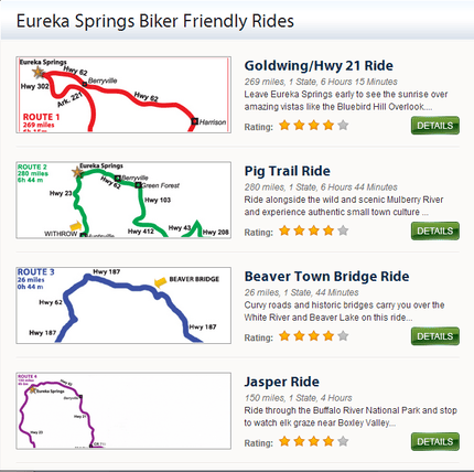 eureka springs motorcycle rides